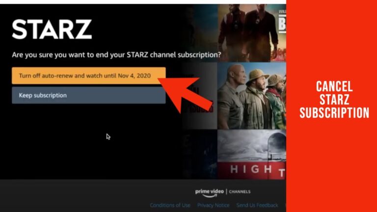 How to Cancel Starz Subscription