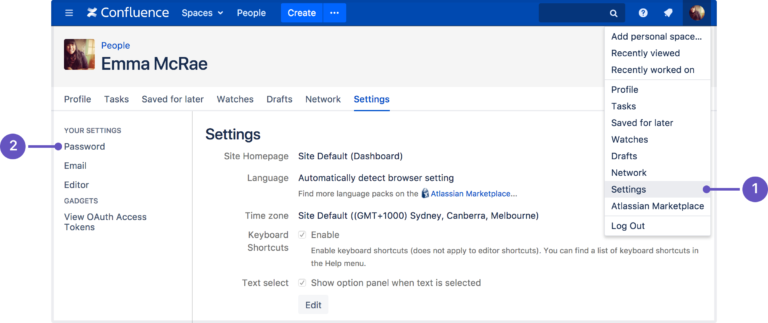 How to Change Atlassian Password