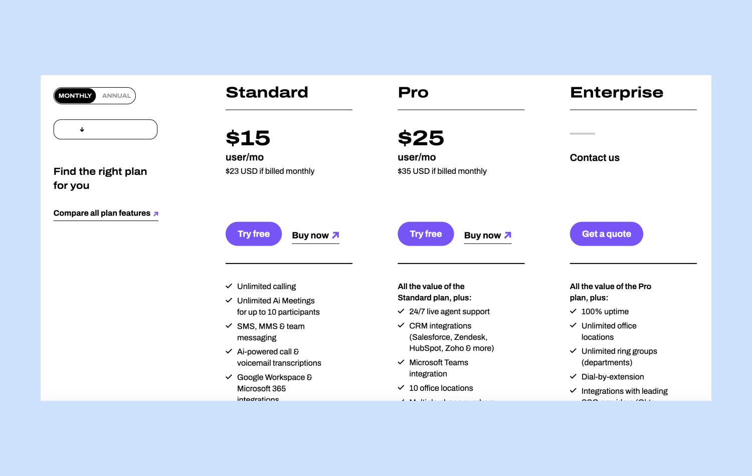 Vonage Vs Dialpad
